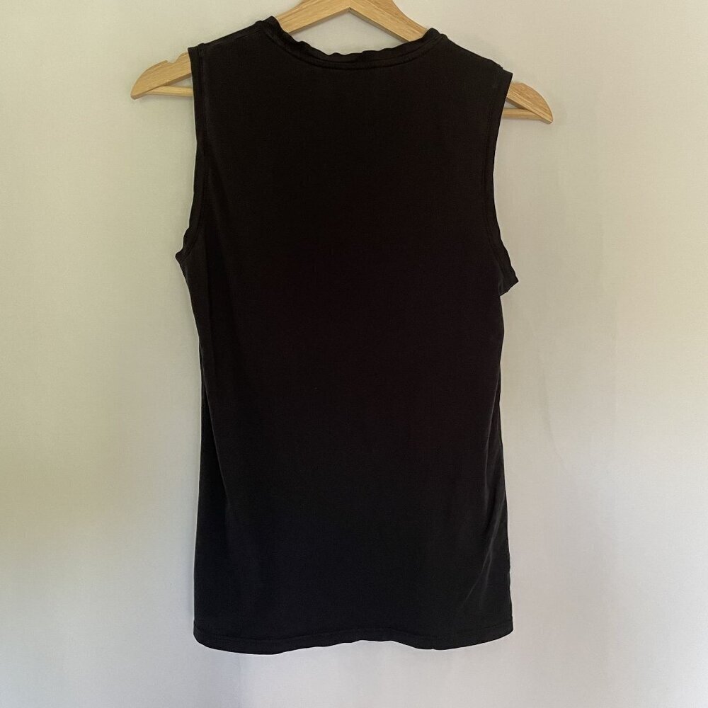 Everlane sz small black sleeveless top casual workout athleisure supima cotton - Picture 6 of 6